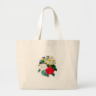 Vintage Flowers Large Tote Bag