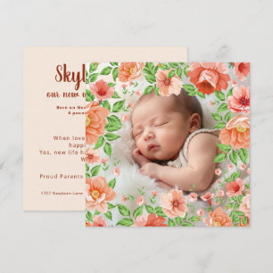Vintage Flowers & Leaves Frame - Square 3 + text
