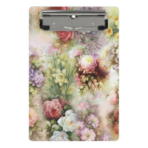 Vintage Flowers Mini Clipboard