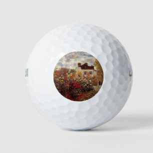 vintage flowers monet garden in argenteuil sun golf balls