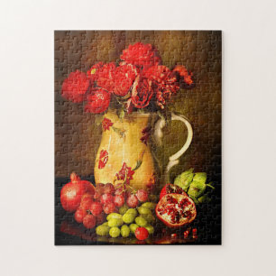Vintage Flowers Oil Painting Puzzle