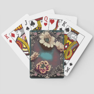 Vintage Flowers Playing Cards
