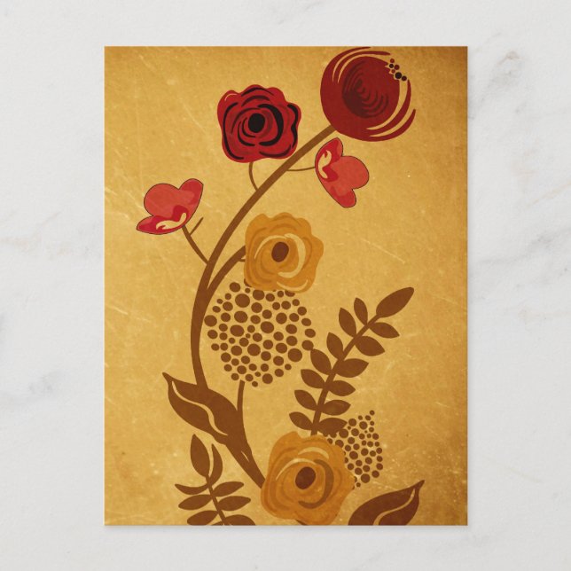 Vintage flowers Postcard (Front)