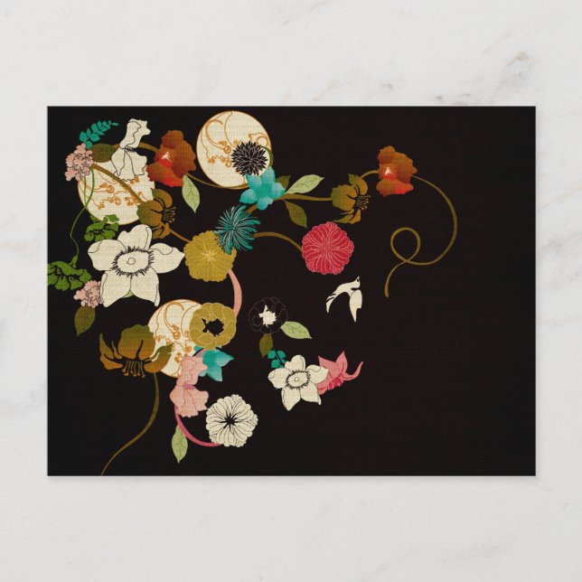 Vintage flowers Postcard (Front)