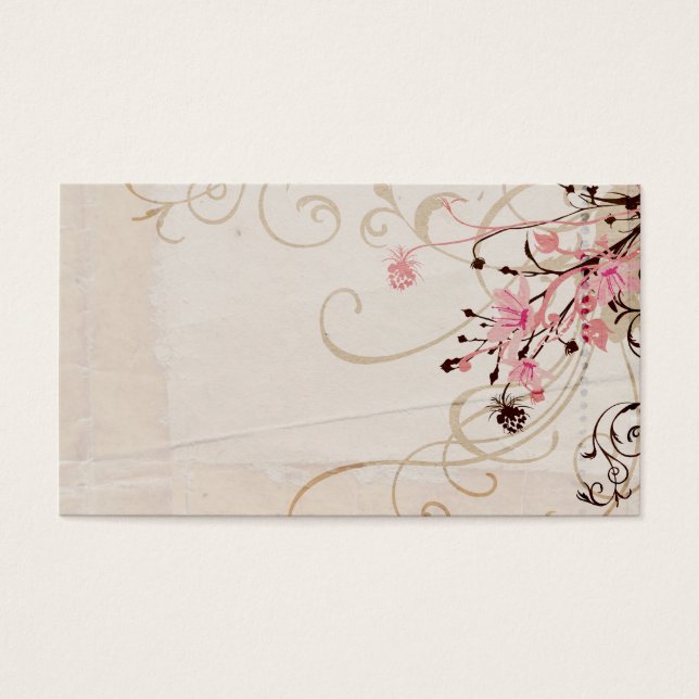 Vintage flowers Profile Card (Front)