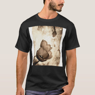 Vintage Flowers Sepia-Black-White T-Shirt