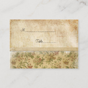 Vintage Flowers Table Place Card