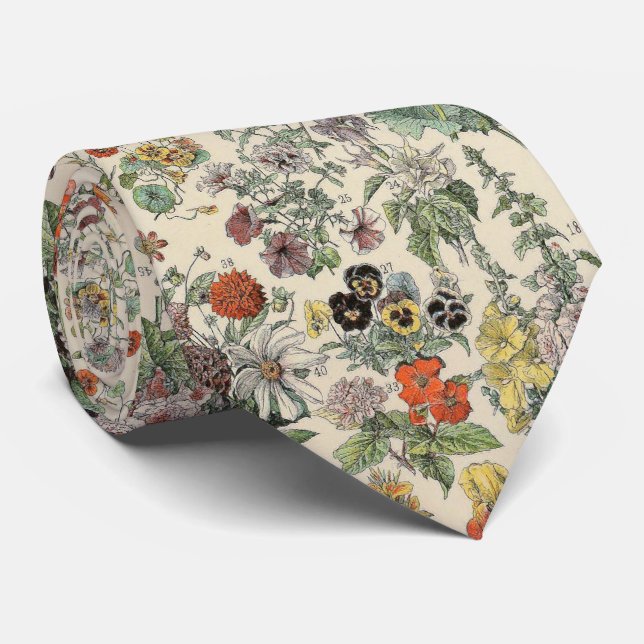 Vintage Flowers Tie (Rolled)