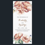 vintage flowers watercolor fall wedding programs programme<br><div class="desc">ivory vintage floral watercolor fall wedding programs</div>