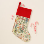 Vintage Flowers (with personalized name) Christmas Stocking<br><div class="desc">Please visit my store for more interesting design and more color choice => zazzle.com/colorfulworld*</div>