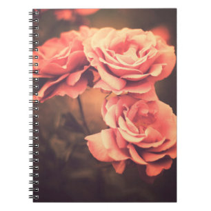 Vintage Flowersvintage, flower, rose, antique, bac Notebook