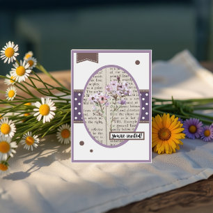 Vintage Flox Details on the back Birthday Invitation