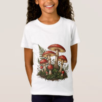 Vintage Fly Agaric Mushroom Illustration
