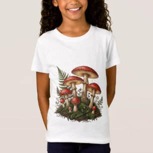 Vintage Fly Agaric Mushroom Illustration T-Shirt