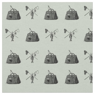 Vintage Fly Fishing Craft Fabric