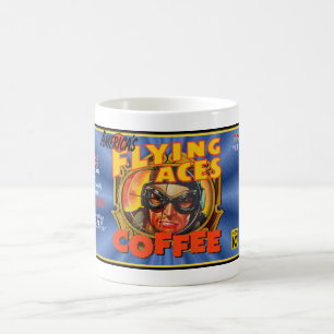 VINTAGE FLYING ACES BRAND COFFEE COFFEE MUG