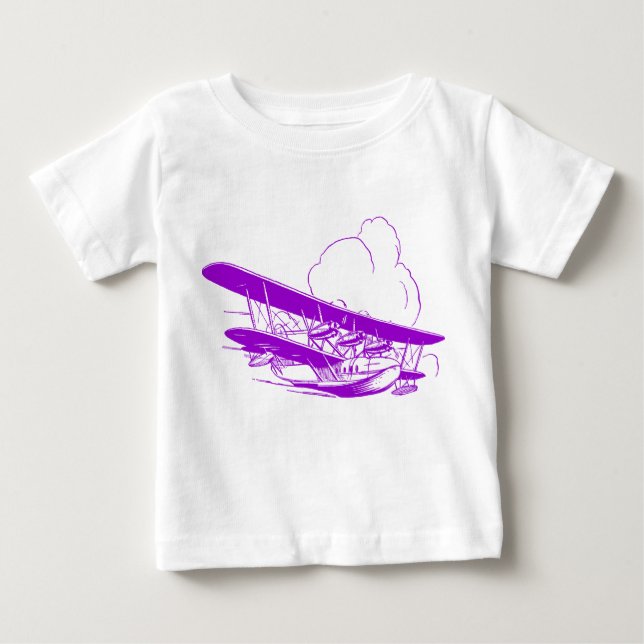 Vintage Flying Boat Baby T-Shirt (Front)