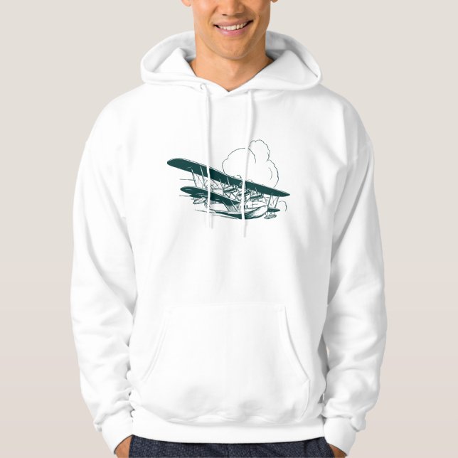 Vintage Flying Boat Hoodie (Front)