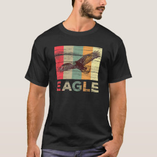 Vintage Flying Eagle Distressed Animal Retro Print T-Shirt