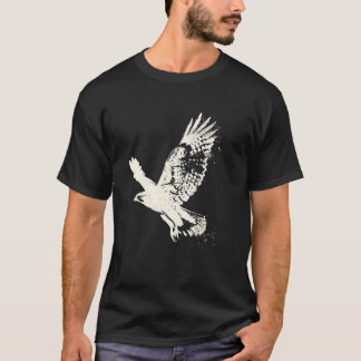 Vintage Flying Falcon Silhouette Distressed Nature T-Shirt