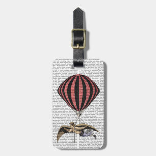Vintage Flying Machine Luggage Tag