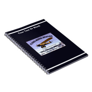 Vintage Flying Moose Aviation Sign Notebook