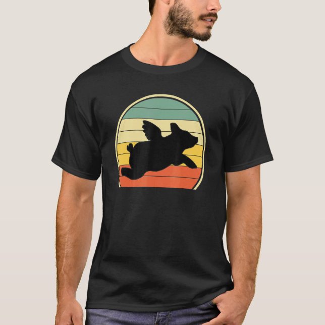 Vintage Flying Pig 1 T-Shirt (Front)