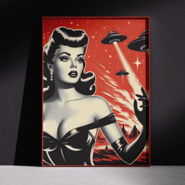 Vintage Flying Saucers Pin-up Poster (Creator Uploaded)