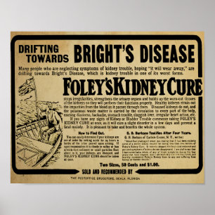 Vintage Foley's Kidney Cure Brights Disease Print