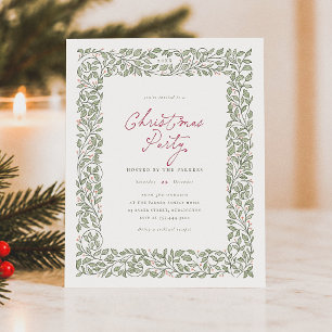 Vintage Foliage Botanical Budget Christmas Party