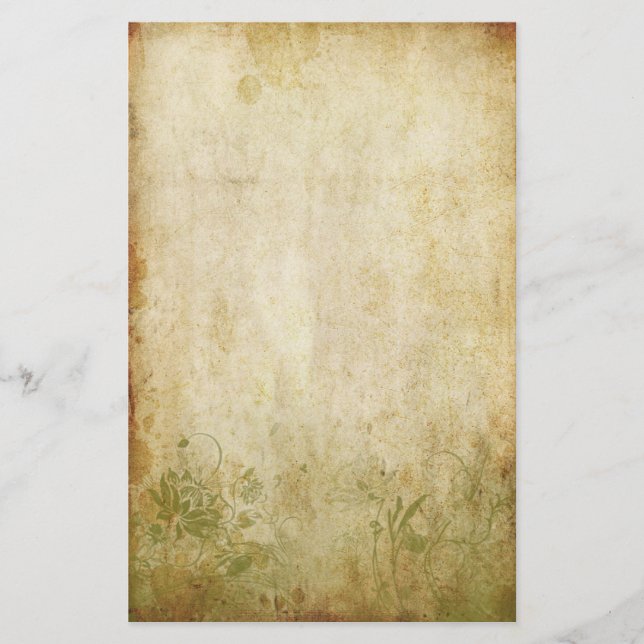 Vintage Foliage - Green Stationery (Front)