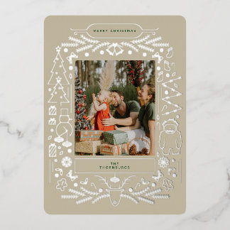 Vintage Folk Art Christmas Photo