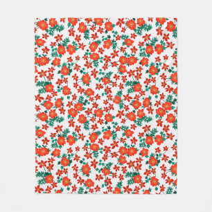 Vintage folk floral background. Seamless vintage p Fleece Blanket