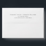 Vintage Font Black White Wedding Return Address Envelope<br><div class="desc">This matching wedding envelope features the same refined vintage typography as the coordinating invitation for a cohesive, elevated look. The printed return address adds a polished finishing touch that feels intentional and thoughtfully designed. Perfect for couples who value classic details, this envelope completes a timeless wedding stationery suite with elegance...</div>