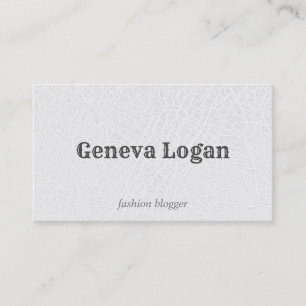 Vintage Font   Faux Leather   High Fashion Business Card