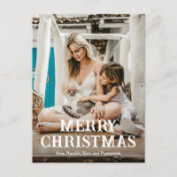 Vintage Font Simple Photo Modern Christmas