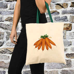 Vintage Food, Bunch of Organic Carrots Vegetables Tote Bag