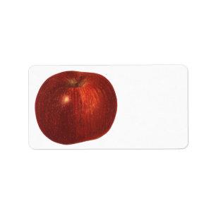 Vintage Food Fruit, Organic Red Delicious Apple Label