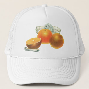 Vintage Food Fruit, Ripe Oranges Juicer Breakfast Trucker Hat