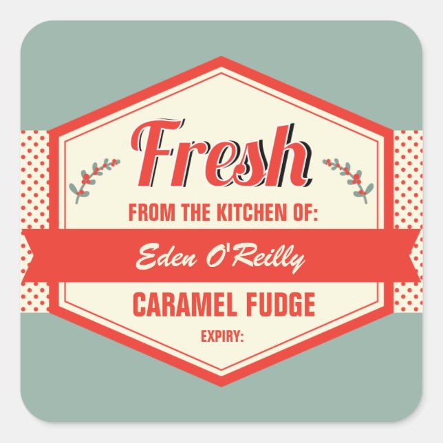 Vintage Food Gift Labels - Christmas (Front)