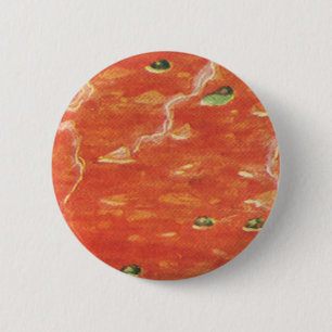 Vintage Food, Hot Bowl of Tomato Soup with Peas 6 Cm Round Badge