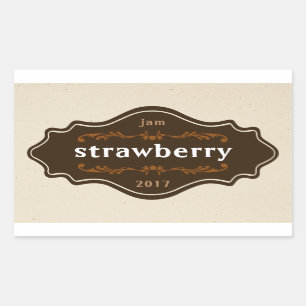 Vintage food label jam marmalade homemade product