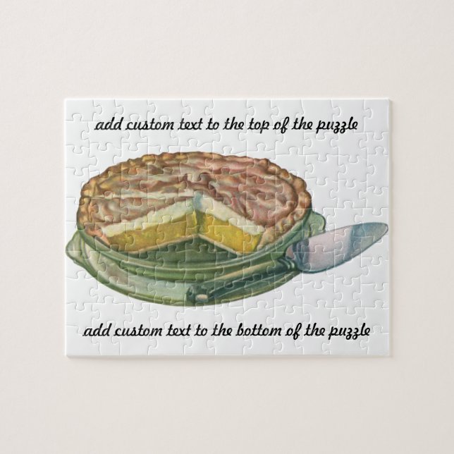 Vintage Food, Lemon Meringue Pie Dessert Jigsaw Puzzle (Horizontal)