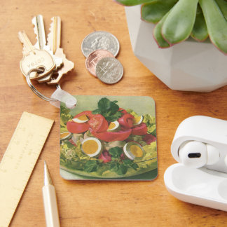 Vintage Food, Organic Mixed Green Mesclun Salad Key Ring