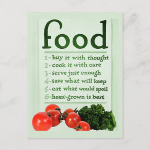 Vintage Food Poster Postcard