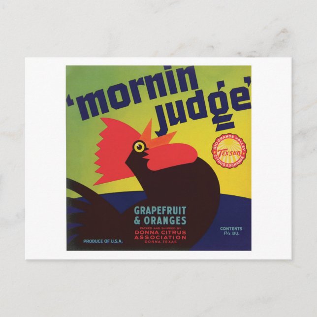 Vintage Food Product Label Postcard (Front)