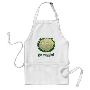 Vintage Food Vegetables Veggies Cauliflower Standard Apron