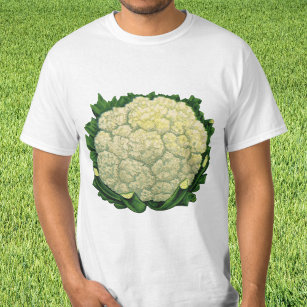 Vintage Food Vegetables Veggies Cauliflower T-Shirt