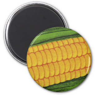 Vintage Food Vegetables; Yellow Corn on the Cob Magnet