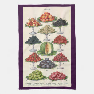 Vintage Foods Assorted Fruit on Trays for Catering Tea Towel